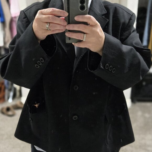 Talbots 22W Petite Black Blazer - Stretch - Picture 2 of 8